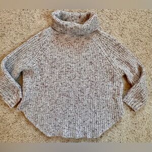 Free People Cozy Gray with confetti colors Turtleneck Sweater